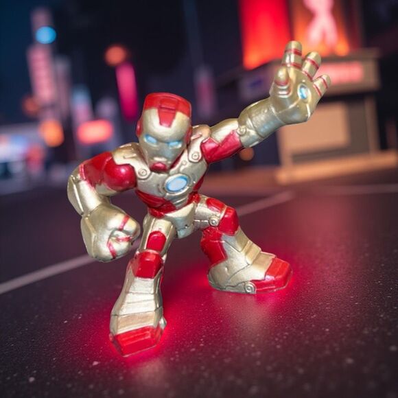 Playskool Marvel Super Hero Adventures Iron Man Ghost Iron Man Figures 2.5” B18 - Picture 2 of 5